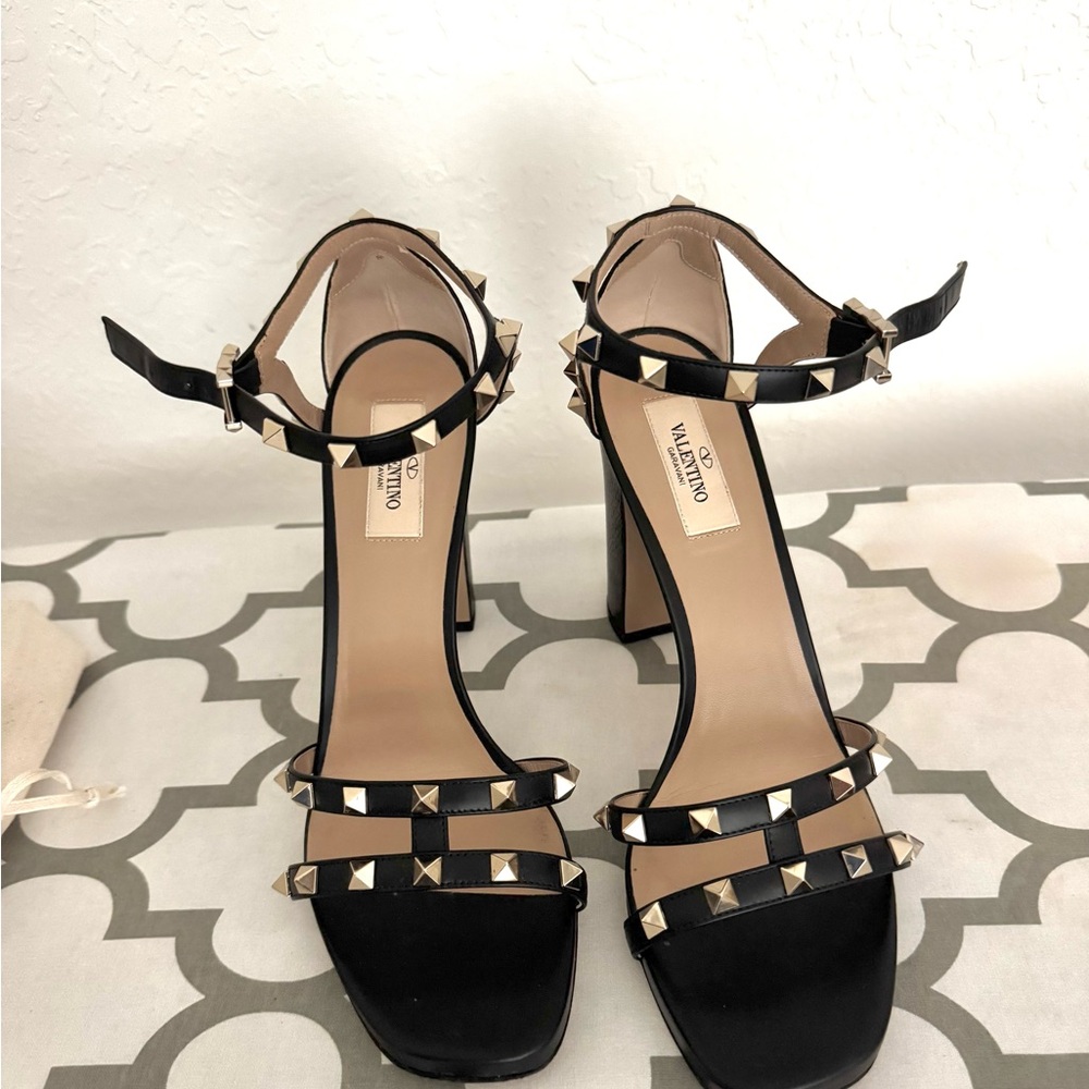 Valentino Garavani Black Studded Heels